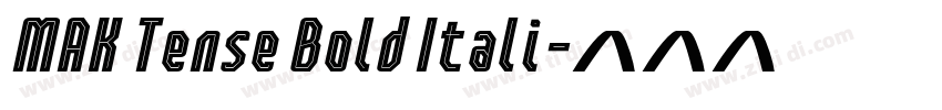 MAK Tense Bold Itali字体转换